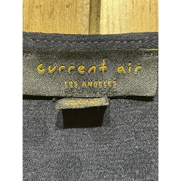 Anthropologie Current Air Blue Blouse w/ ruffle sleeves. Women's XS - Picture 4 of 8